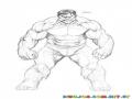 Dibujo Del Increible Hulk Para Pintar Y Colorear A Hulck