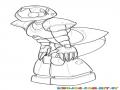 Dibujo De Chica Robot Para Pintar Y Colorear