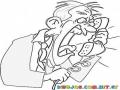 Dibujo De Hombre Gritando Por Telefono Para Pintar Y Colorear