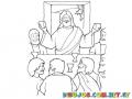 Dibujo De JESUS En La Santa Cena Para Pintar Y Colorear Dibujos De La Biblia