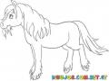 Caballito Comiendo Pasto Dibujo De Pony Comiendo Monte Para Pintar Y Colorear