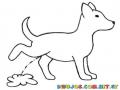 Dibujo De Perrito Orinando Para Imprimir Pintar Y Colorear Perro Meando