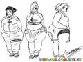 Dibujo De Chicas Gordas Y Obesas Para Pintar Y Colorear Gorditas Lindas