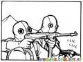 Dibujo De Soldados Sin Balas Para Pintar Y Colorear armas sin municiones