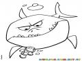 Dibujo De Nemo Con Un Tiburon Para Pintar Y Colorear En Busca De Nemo