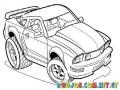 Dibujo De Coche Veloz Para Pintar Y Colorear Automovil Mustang De Carreras Con Colita De Pato