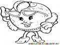 Dibujo De Chica Manzana Con Lentes Collar De Perlas Abrigo De Piel Guantes Y Tacones Para Pintar Y Colorear