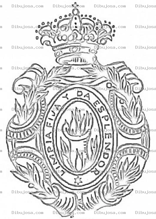 Dibujo para colorear Dibujo Del Logo De La Real Academia Espanola Para Colorear Y Pintarp