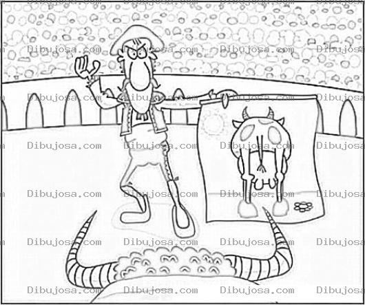 Dibujo para colorear Dibujo De Un Torero Para Pintar Y Colorear
