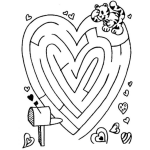 Dibujo para colorear Laberinto Del Amor Para Imprimir
