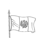 Dibujo para colorear Bandera Den Peru Para Colorear Bandera Peruana