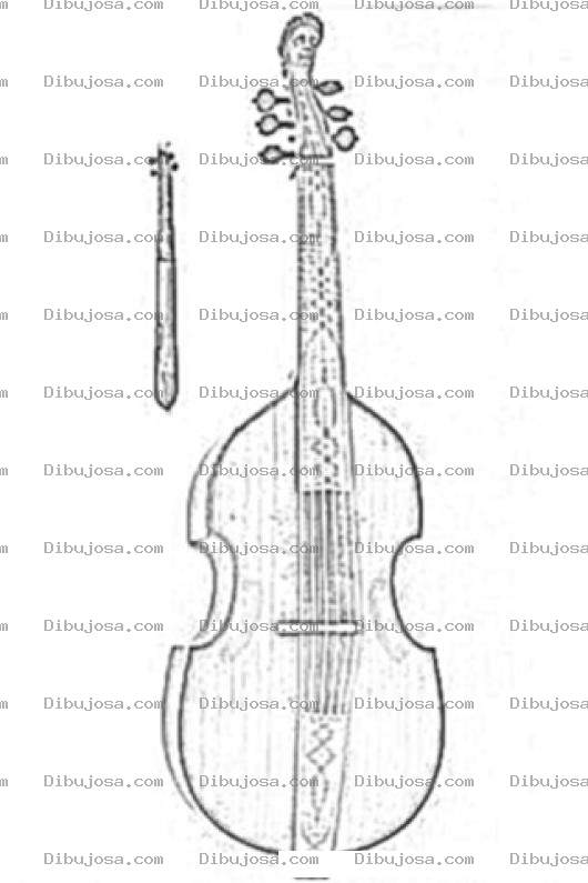 Dibujo para colorear Viola De Gamba Para Colorear Y Pintar