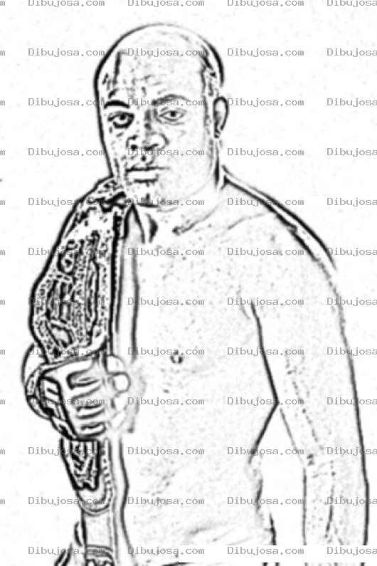 Dibujo para colorear Anderson Silva Mma Fighter Coloring Page