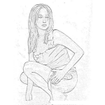 Dibujo para colorear LeAnn Rimes Coloring Page