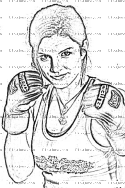 Dibujo para colorear Gina Carano Mma Fighter Girl Coloring Page Mujer De Mma Para Colorear