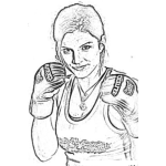 Dibujo para colorear Gina Carano Mma Fighter Girl Coloring Page Mujer De Mma Para Colorear