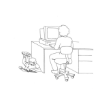 Dibujo para colorear Colorear Mama En Computadora Y Su Hija En El Suelo Leyendo Un Libro