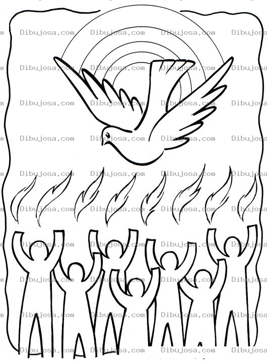 Dibujo para colorear Colorear La Paloma Del Espiritu Santo