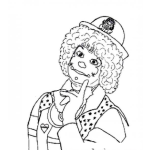 Dibujo para colorear Payaso Preocupado Para Colorear Y Pintar