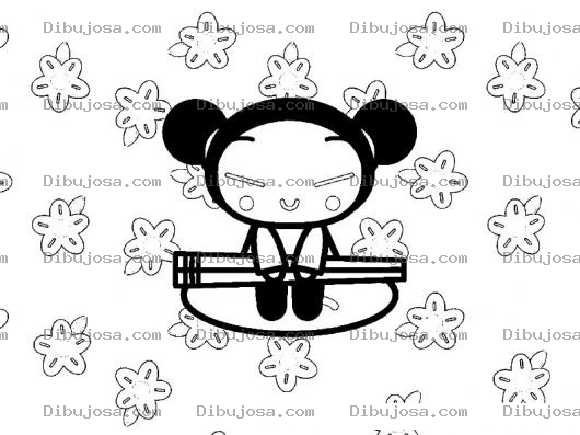 Dibujo para colorear Colorar a Puca con estrellas