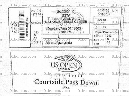 Dibujo para colorear Us Open Tickets Coloring Page To Print Online