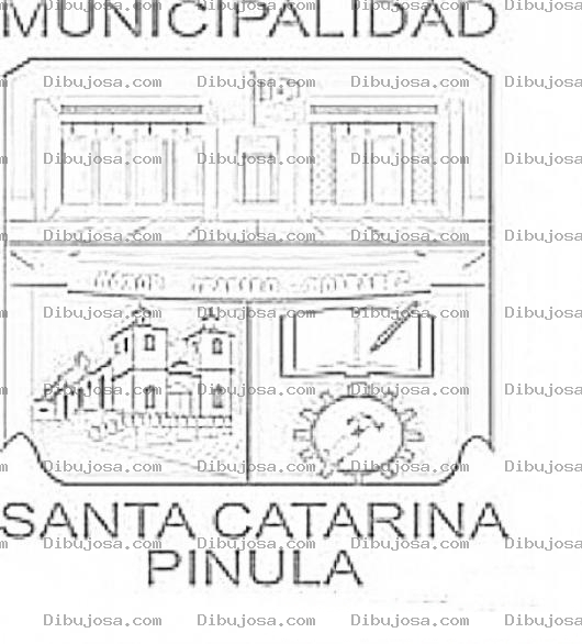 Dibujo para colorear Colorear Logo De La Municipalidad De Santa Catarina Pinula Guatemala
