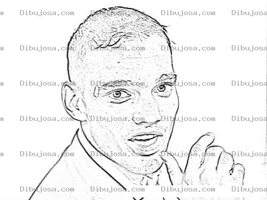 Dibujo para colorear Wesley Sneijder Coloring Page Para Colorear E Imprimir