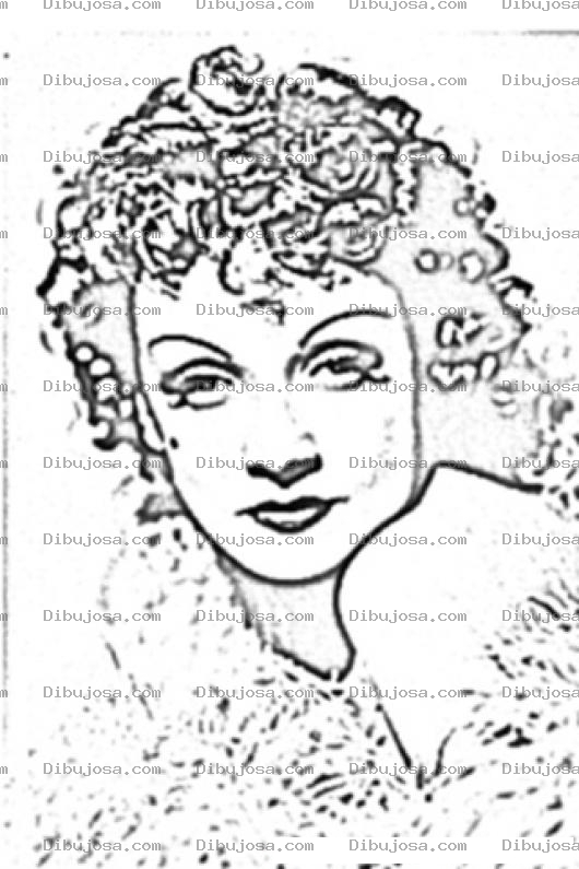 Dibujo para colorear Marlene Dietrich Coloring Page Para Pintar Y Colorear