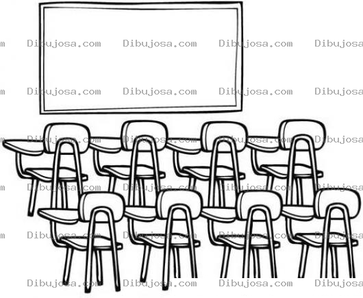 Dibujo para colorear Dibujo De Escuelita con Pupitres Para Colorear Online E Imprimir