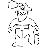 Dibujo para colorear Colorear Pirata Infantil