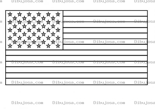 Dibujo para colorear Colorear Bandera De Los Estados Unidos