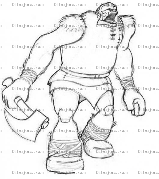 Dibujo para colorear Colorear Monstruo Goliath