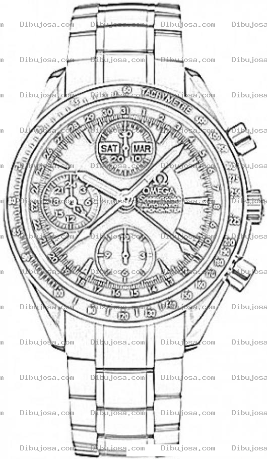Dibujo para colorear Dibujo De Reloj Omega Para Colorear