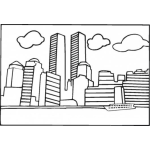 Dibujo para colorear Twin Towers 9/11 Coloring Page Para Colorear Online