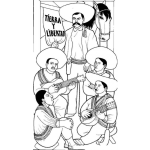 Dibujo para colorear Dibujo De Zapata Tierra Y Libertad Mexicana Para Colorear Y Pintar