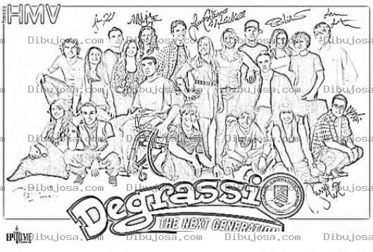 Dibujo para colorear Degrassi Serie Online Coloring Page Para Pntar Y Colorear
