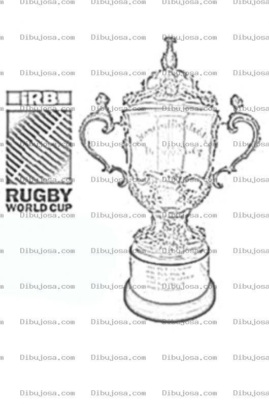 Dibujo para colorear Rugby World Cup Coloring Page Colorear La Copa Mundial De Rugby