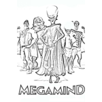 Dibujo para colorear Megamind 3d Movie Online Coloring Page