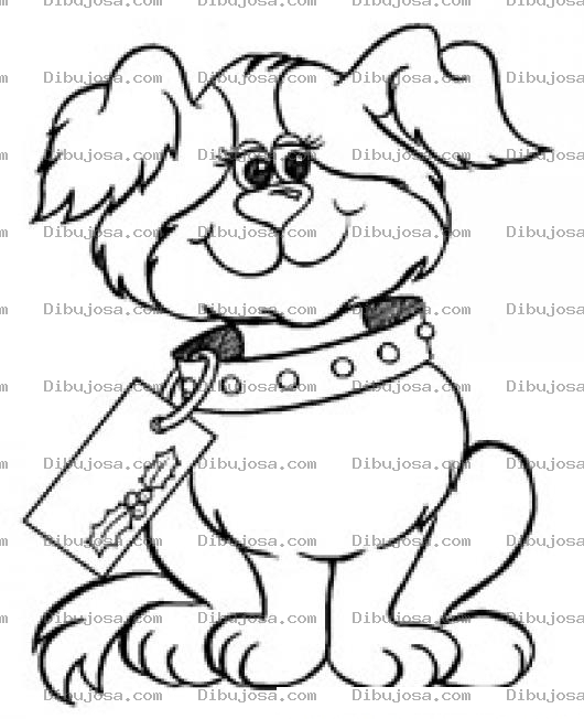 Dibujo para colorear Colorear Regalo De Perrito Para Navidad