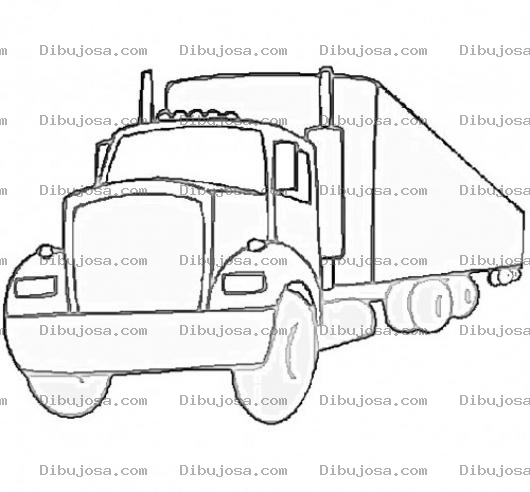 Dibujo para colorear Dibujo De Un Trailer Para Colorear Y Pintar