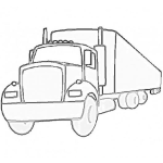 Dibujo para colorear Dibujo De Un Trailer Para Colorear Y Pintar