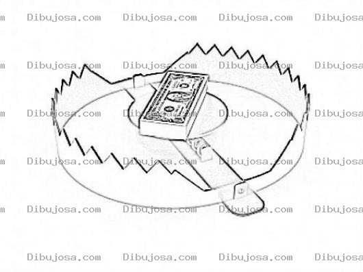 Dibujo para colorear Trampa De Dinero Para Colorear Y Pintar