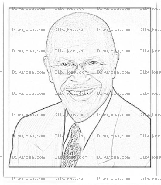 Dibujo para colorear Dibujo De Herman Cain Para Colorear Y Pintar