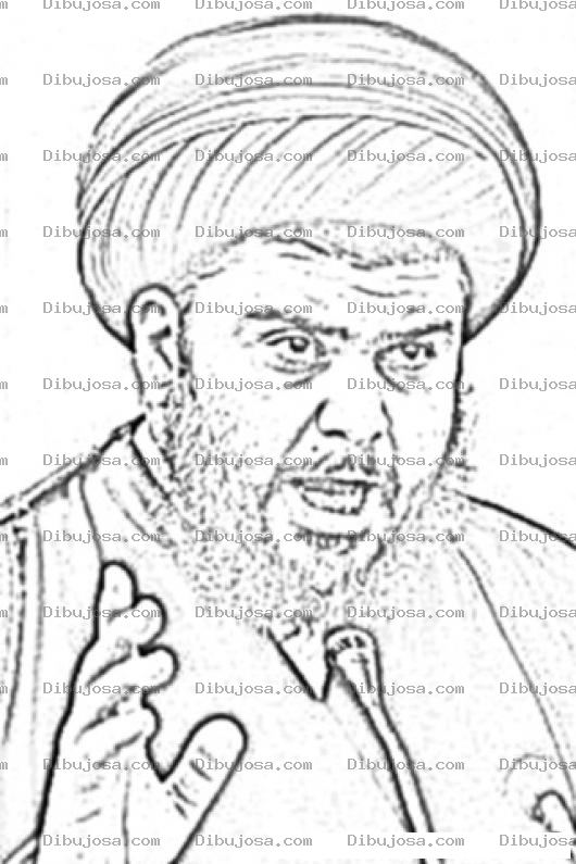 Dibujo para colorear Muqtada Al Sadr En Dibujo Para Colorear Online Imprimir Y Pintar