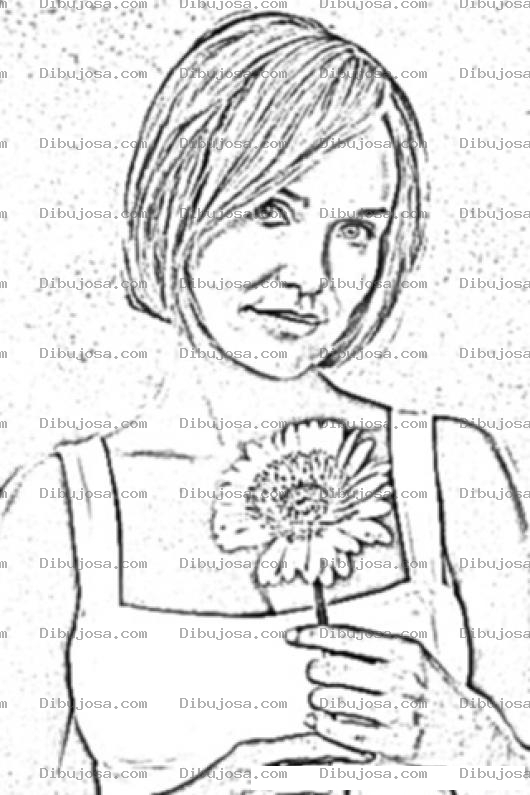 Dibujo para colorear Dibujo De Kristine Chenoweth Para Colorear