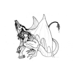 Dibujo para colorear Dibujo De Dragon Volador Para Pintar Y Colorear