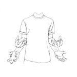 Dibujo para colorear Colorear Torso Con 4 Manos