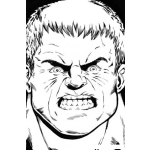 Dibujo para colorear Cara De Hombre Enojado Para Pintar Y Colorear