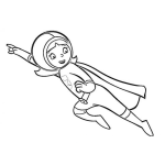 Dibujo para colorear Chica Super Sabia Para Pintar Y Colorear