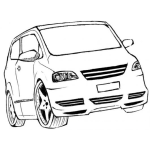 Dibujo para colorear Dibujo De Furgoneta Van Para Colorear